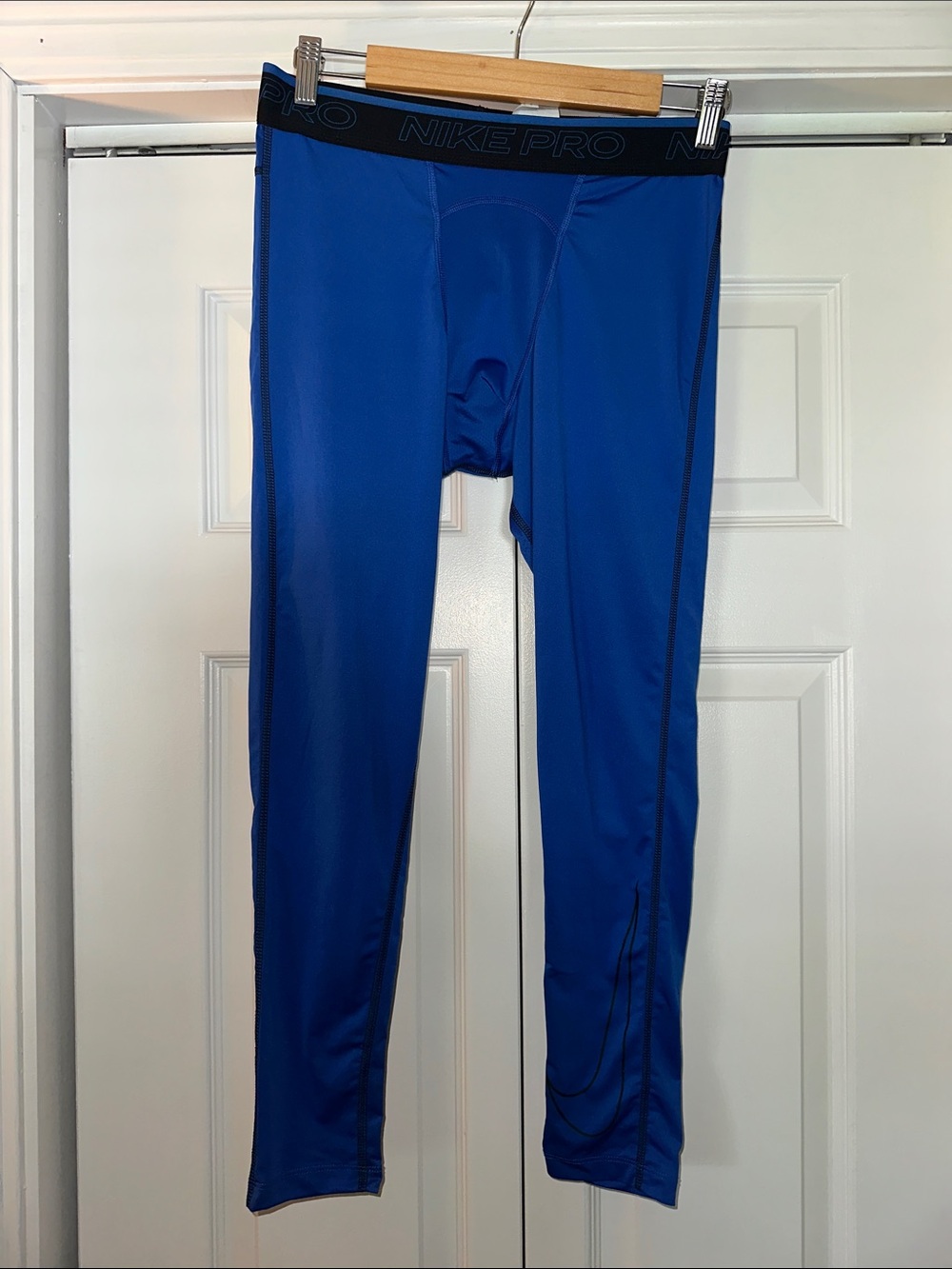 Nike Men’s Royal Blue Performance Tights with Black Waistband
